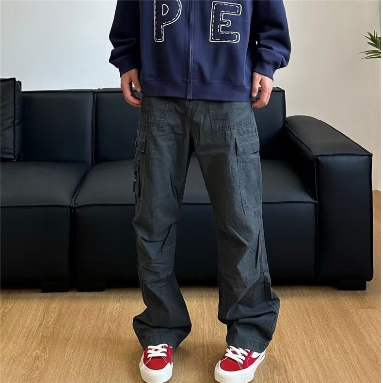 简约慵懒休闲长裤百搭新款流行文艺气质原宿时尚ins日系潮流,男装休闲裤,星座506A