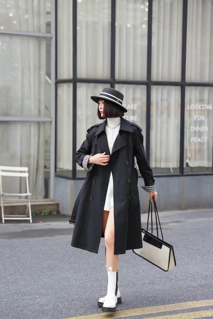 长款收腰风衣，女装风衣，YO\VLF雅洛菲