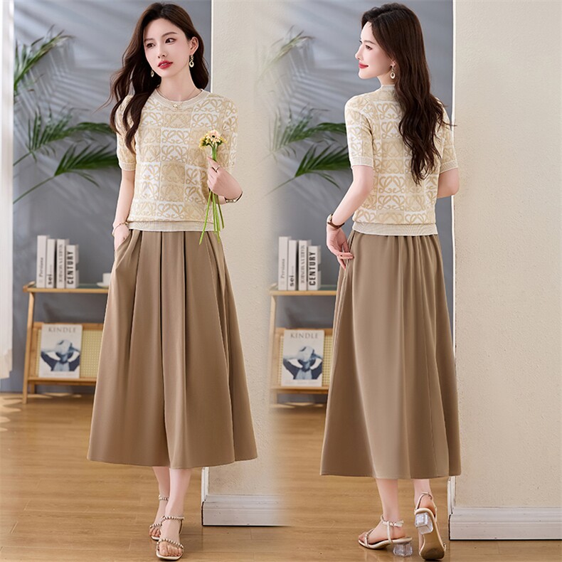 Mapping香港大牌轻奢夏款2025新款女装时尚通勤洋气休闲套装裙子，女装套装/套裙，欣贝拉