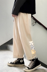 K43164-P25加绒款-P35休闲裤男士大码宽松九分运动裤男裤男直筒，男装休闲裤，电商A040