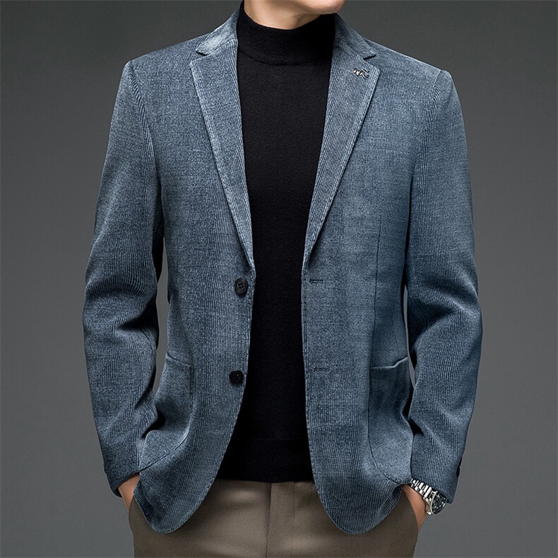 春季新款男士新款厚款西服保暖中老年爸爸装大衣外套西装，男装西服，电商B360