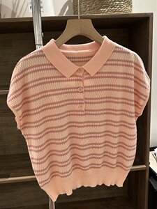 夏季新款简约时尚百搭女士四色Polo领短袖图片