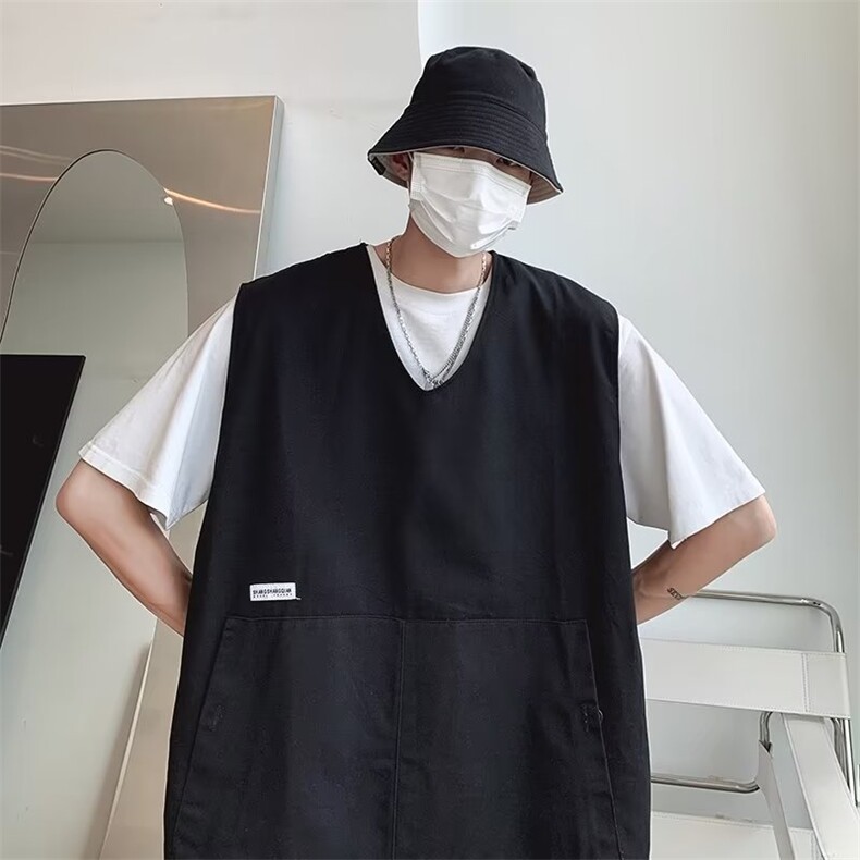 马甲男韩版潮流高街帅气个性2023春夏季ins宽松百搭外套W4702-P32,男装背心/马甲,星座412-2