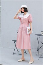 连衣裙，领口可自由脱卸，显瘦，女装连衣裙，伊然