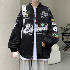 美式街头骑兵机车服男秋季新款刺绣字母夹克休闲外套JK067-P78，男装夹克，星座308B-1
