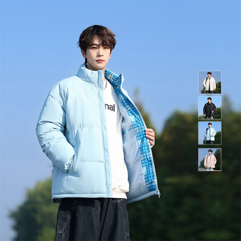 棉服外套男冬季新款加厚保暖棉袄宽松立领面包服MY8889-特P55,男装棉衣,星座610（原A335）