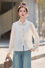 【春季女装新款】大量现货时尚立领新中式衬衫，女装衬衫，魅衣本色