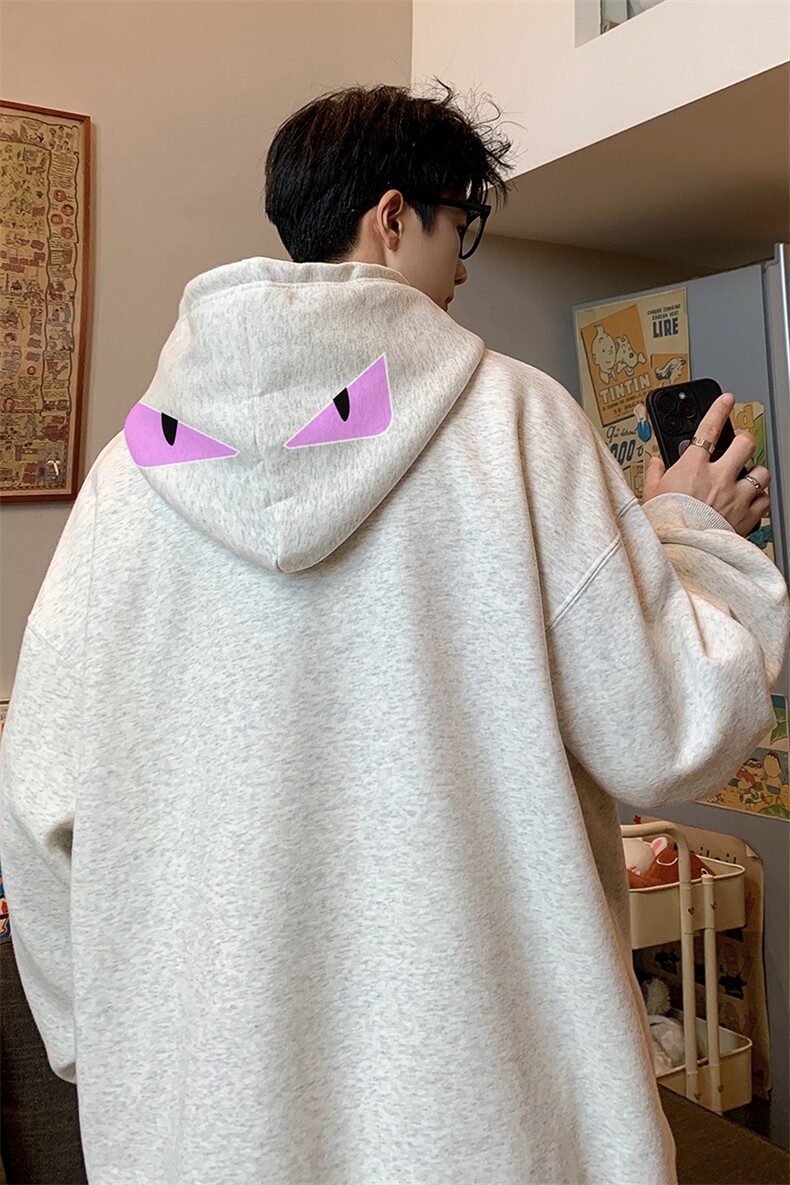 已注册/华棉春秋内景新款宽松连帽卫衣男潮牌WY00638/P45加绒P50,男装卫衣,电商B316