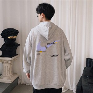 KS21259-P38 连帽开衫卫衣男运动外套大码班服图片