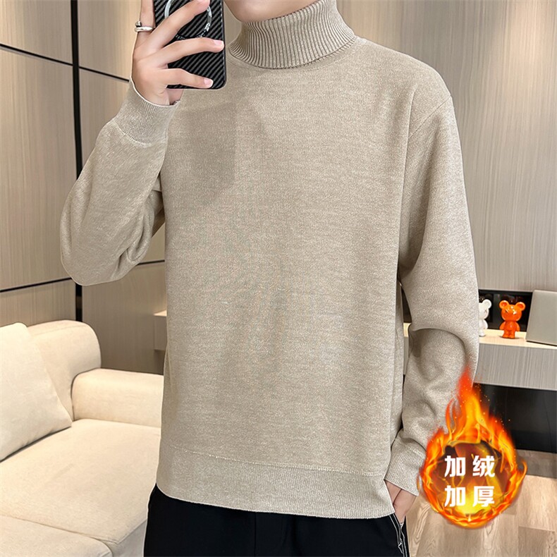2023-403-2-M669-P26新款一体绒高领毛衣男针织衫加绒时尚帅气,男装针织衫/毛衣,星座1018-1​