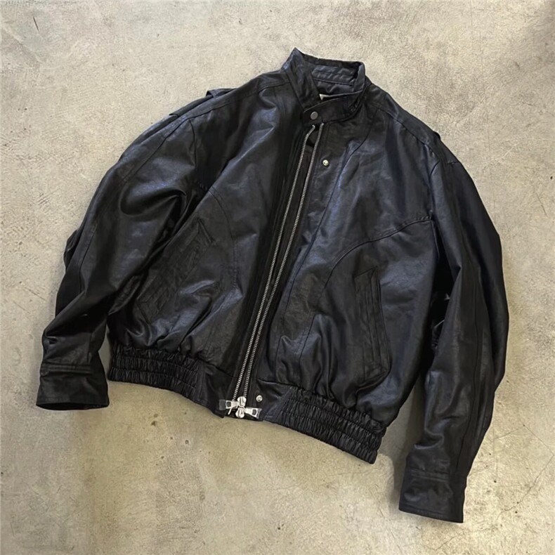 现货蜡洗龟裂纹两色高品质水洗做旧夹克W2509,男装夹克,电商C313