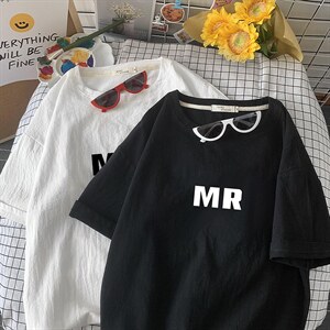 YT26253-P30亚麻短袖t恤男大码五分袖男宽松七分袖港风摆拍，男装T恤，电商A040