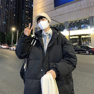港风夜景长款连帽羽绒服 标50白鸭绒YR150 特批P195控298图片