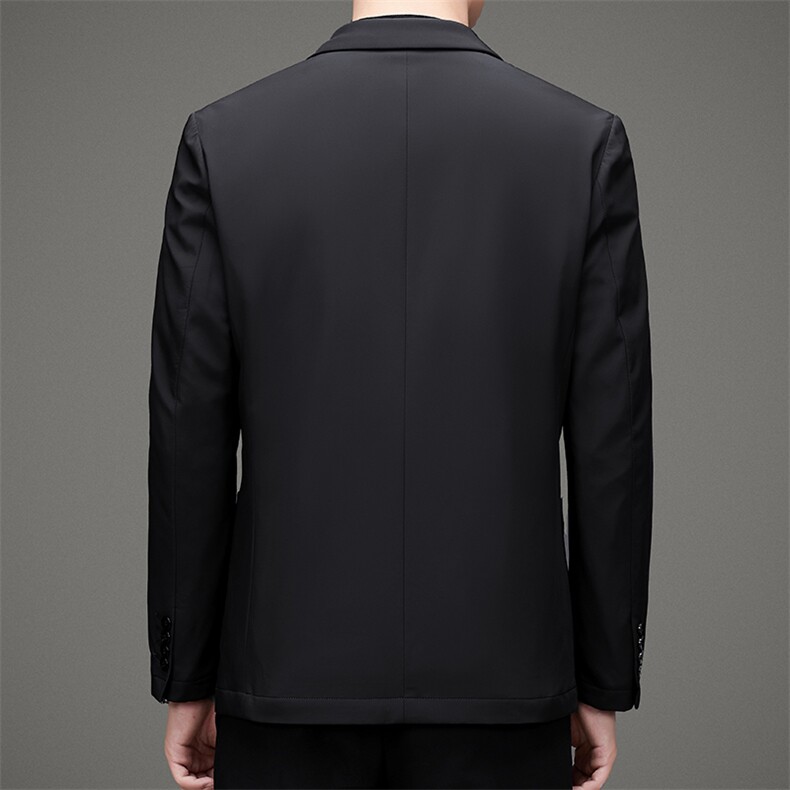 2023冬季新款羽绒服西装男士保暖外套中年男装加厚短款宽松爸爸装,男装西服,电商B212（原钱塘6029）