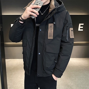 羽绒服男冬季2026年新款潮牌冲锋衣工装帅气加厚高端连帽外套