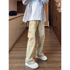 AK2004-P53超火美式复古港风高街潮流痞帅牛仔裤男神款，女装休闲裤，星座617A-2