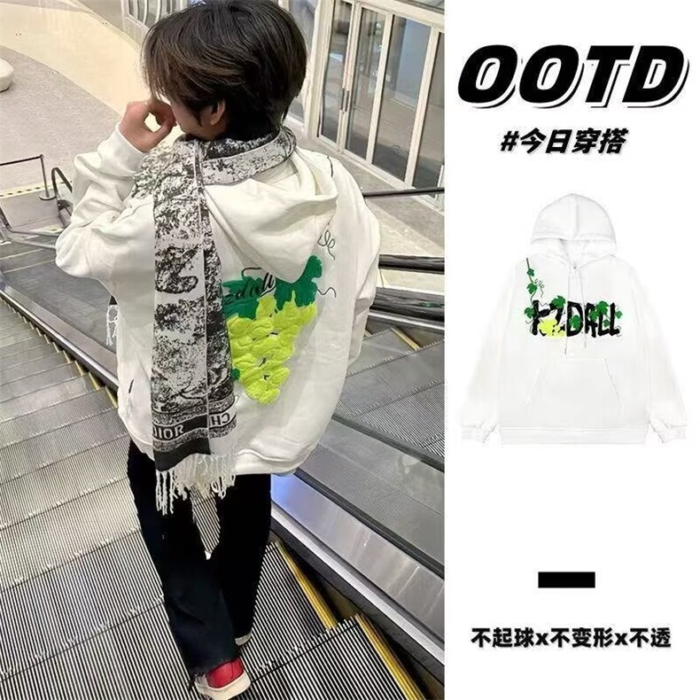 新款百搭气质慵懒ins原宿日系文艺时尚防华棉卫衣流行潮流简约,男装卫衣,星座1210-1