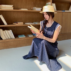 夏装新款！大量现货！波点牛仔休闲两件套2C133-8927P160K128，女装套装/套裙，2C133