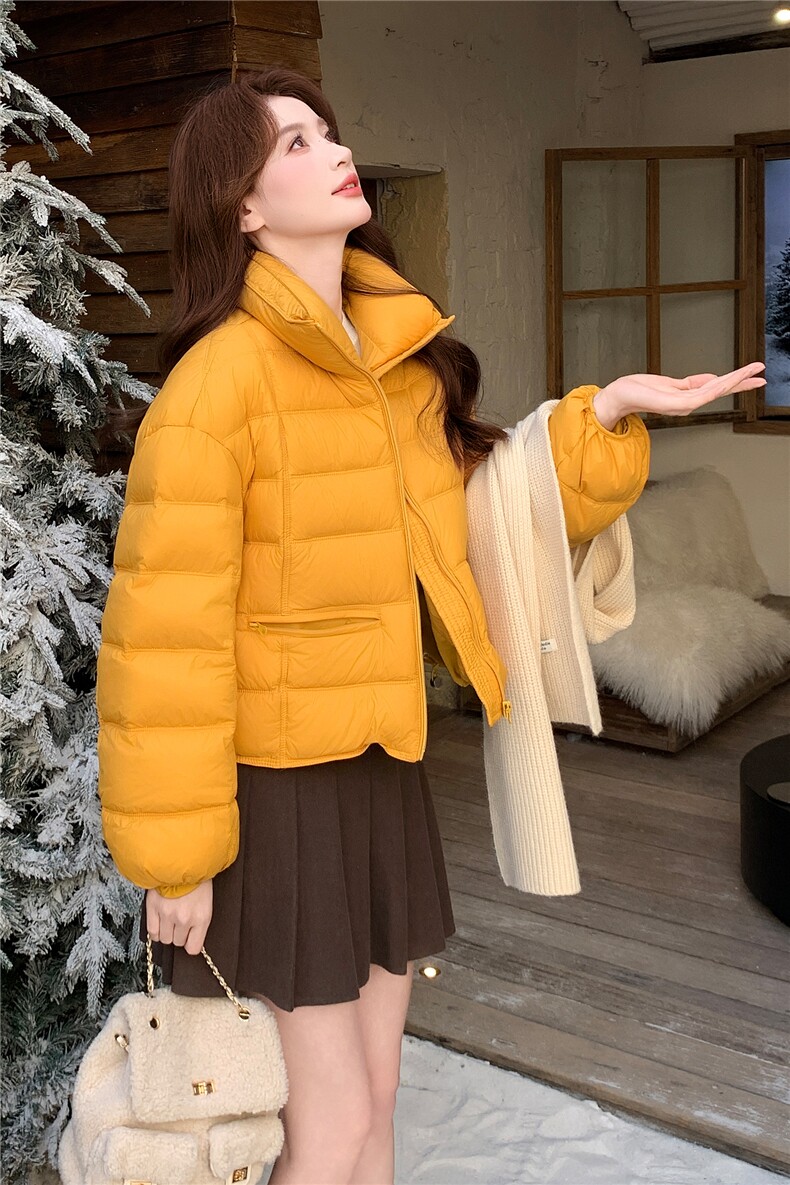 现货排骨款白鸭绒羽绒服2025冬季女新款面包服外套,女装羽绒服,玖莱伊