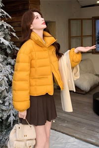 现货排骨款白鸭绒羽绒服2025冬季女新款面包服外套图片