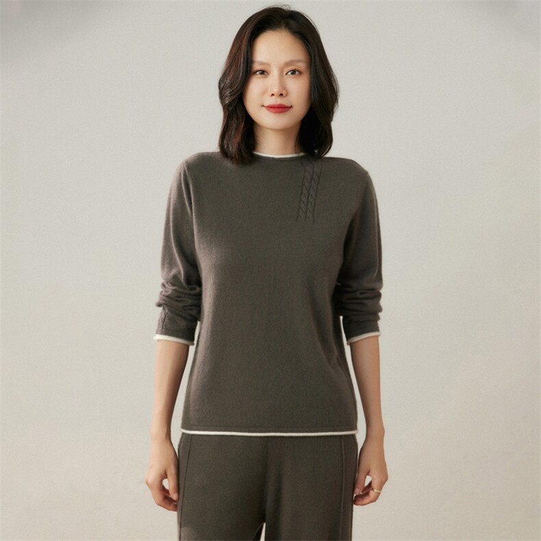 2025年秋季长袖通勤时尚百搭通勤简约休闲休闲/淑女,女装羊绒衫,贝美羊绒