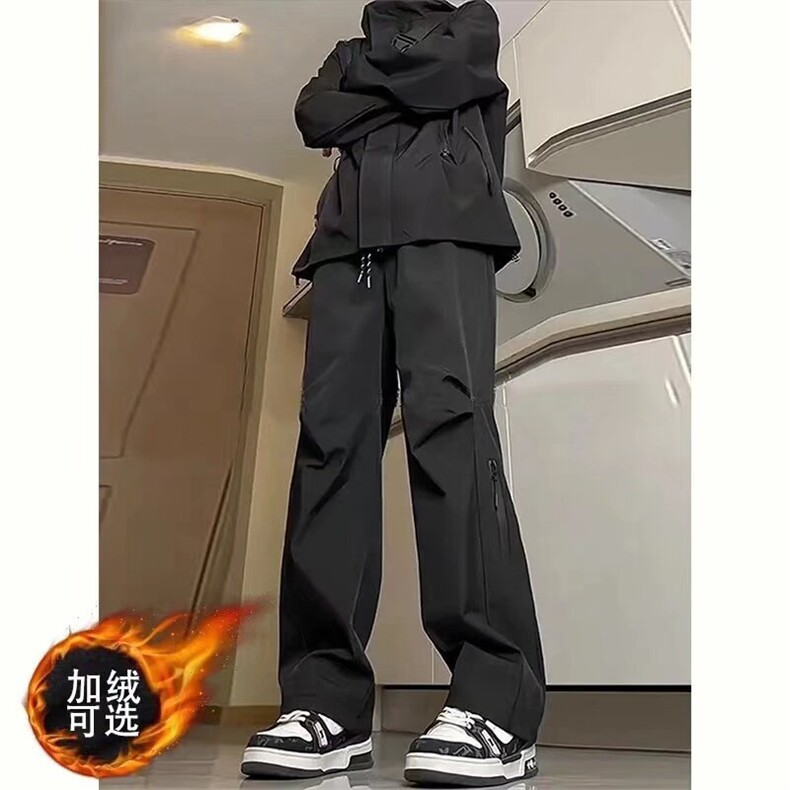 现货加绒防水小牛津原版做工加绒加厚保暖休闲长裤户外拉链防图片
