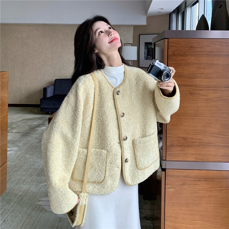 超好数据小个子时尚皮毛一体外套小香风2C259-9988-P195-K288,女装短外套,2C259