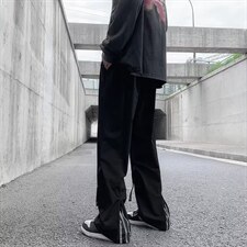 夏季直筒宽松裤子男复古日系休闲百搭潮流坠感裤子K3974-P40，男装休闲裤，星座512-2