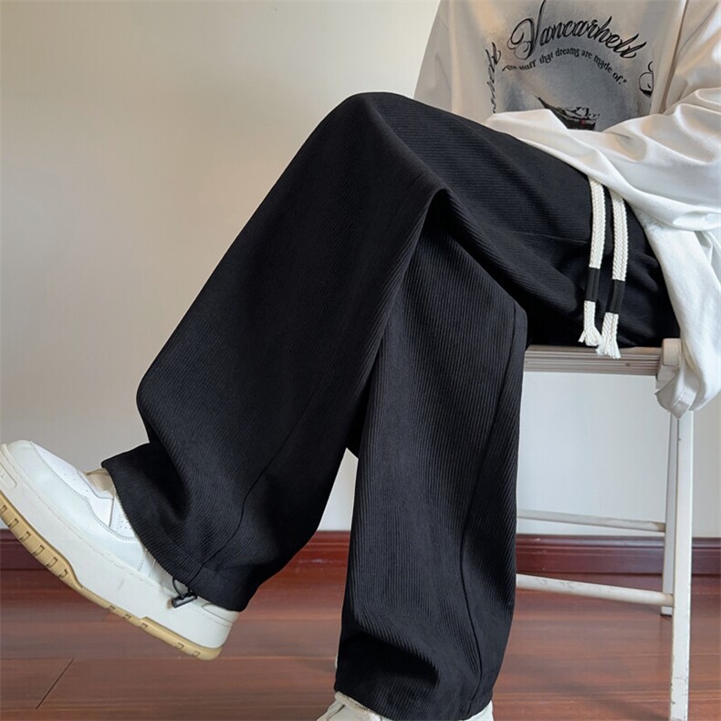 2026春季新款内景大码灯芯绒基础款卫裤M-5XHK24741-特P30,男装休闲裤,电商A022