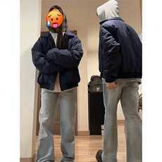 现货秋冬季美拉德立领飞行立领夹克boxy棉衣美式高街加厚加棉外套，男装夹克，电商A443