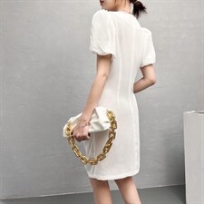 2022新款法式复古泡泡袖不显肩宽，很好的修饰手臂线条时尚连，其它，序儿