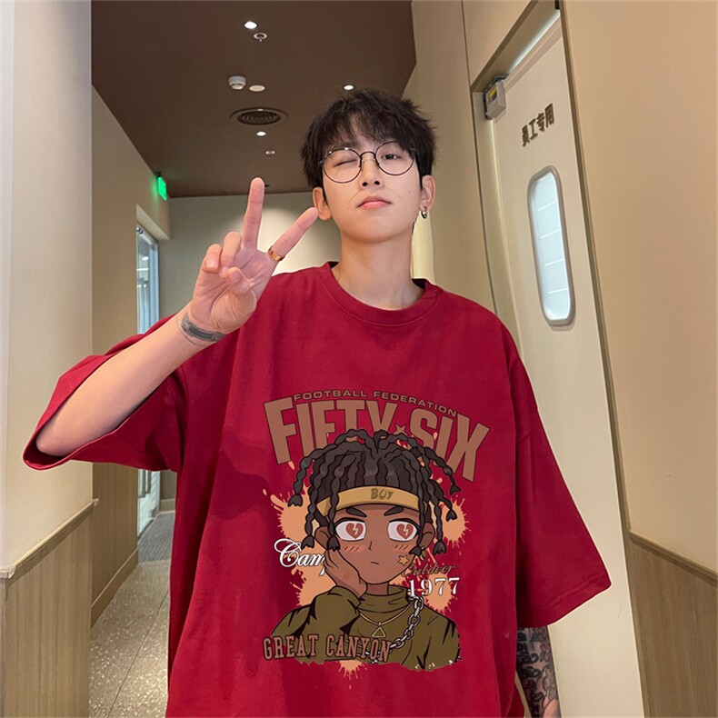 特P19控38230g重磅纯棉港风短袖t恤男DT3131,男装T恤,电商B370