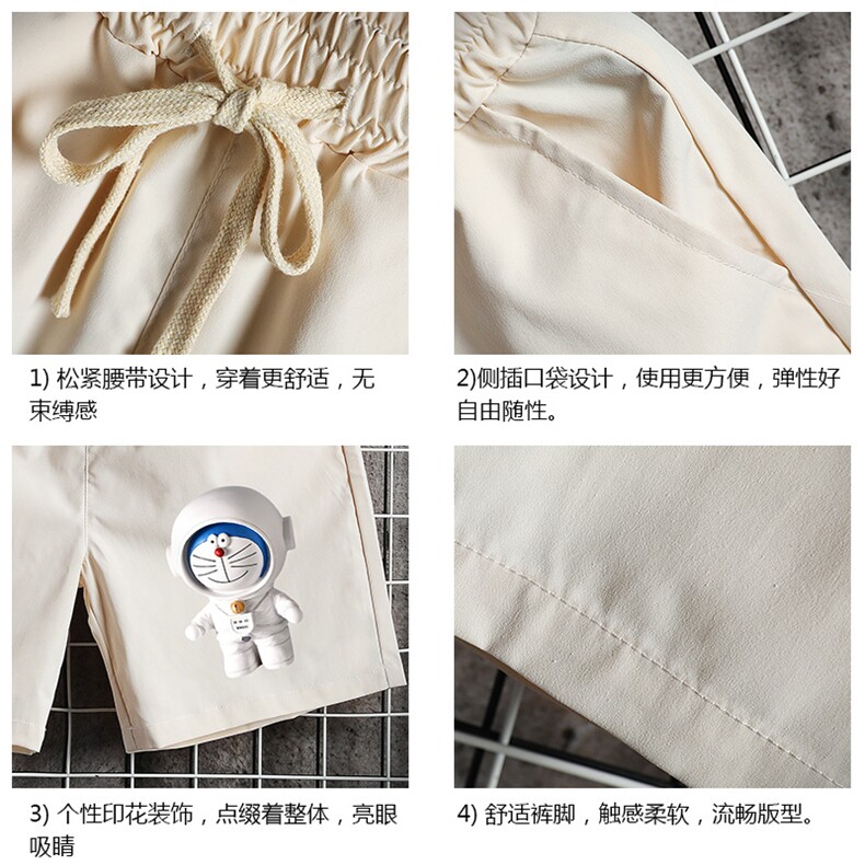 DK39233-P15NASA叮当猫港风休闲短裤男士大码运动五分裤网格,男装休闲裤,电商A040A