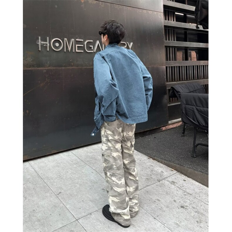 水洗重工夹克男秋季美式痞帅穿搭外套春秋款廓形棒球服W9333/P78,男装夹克,星座506