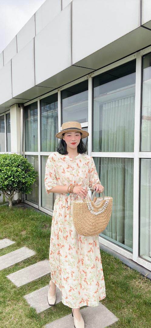 纯苎连衣裙小衫裤子裙子衬衣 时尚风 风淑女风休闲风，女装连衣裙，川哲