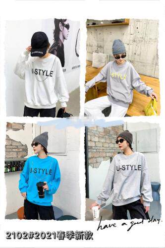 春款百搭亮色卫衣，女装卫衣/绒衫，蔓娅