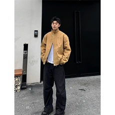 工装夹克男士韩版潮流宽松百搭痞子帅气2025春季ins外套W6501-P76，男装夹克，星座412-1