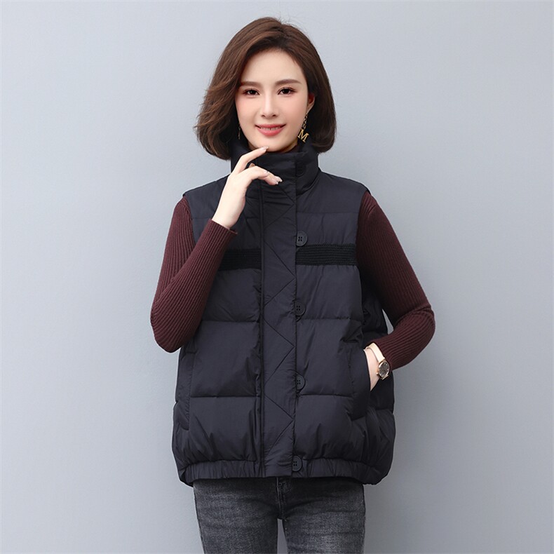 2022新款时尚保暖立领羽绒马甲修身显瘦百搭外套,女装羽绒服,依恋蒂丝