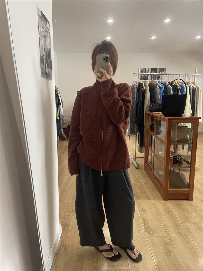 新款纯色圆领毛衣女宽松简约百搭打底针织衫柔软弹力保暖毛衫,针织衫/毛衣,美够羊绒