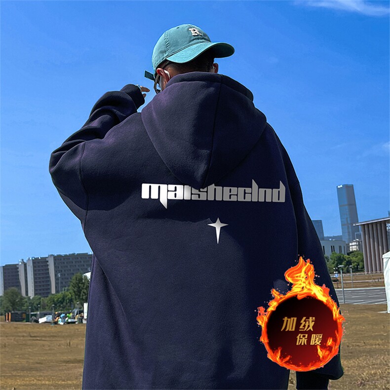 500克重磅秋冬美式加绒加厚卫衣外套DL1718常规特P35加绒特40,男装卫衣,电商A486