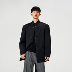 可二开「折棘」荆棘立体绣设计大码M-5XL中式西服XF78058P90控139，男装西服，星座226-1