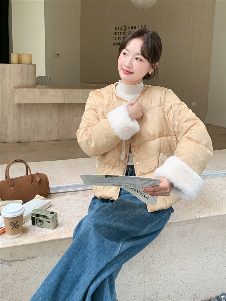 2025年冬季新中式羽绒服短款50白鸭绒RF2C290-6898#-P295-K399,女装羽绒服,蝶眷