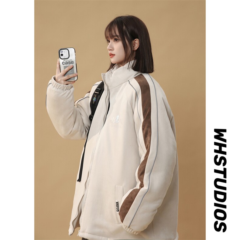 2025加绒加厚棉衣男女棉服雪山印花面包服立领棉袄外套1619H-P90,女装棉衣/棉服,星座207