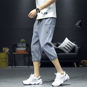 夏季薄款七分牛仔短裤男士修身7分中裤宽松休闲五分韩版YD01图片