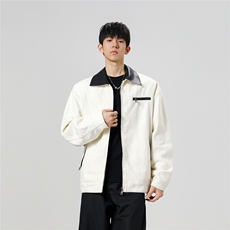 秋冬新款皮领水洗拉链外套JK929-P90控138，女装短外套，电商A072