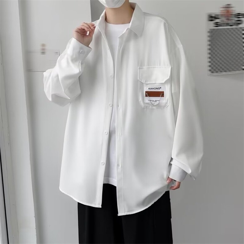 春夏季新款衬衫潮流慵懒男方领宽松型衬衫SC2229P38,男装衬衫,星座1116-2