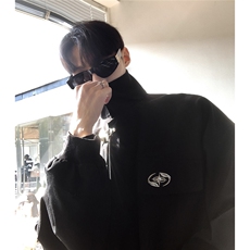 港风翻领美式复古金属飞机扣可拆卸胸针夹克男JK77769P85控118，男装夹克，星座226-2