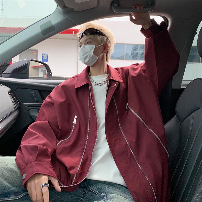 F373P52男生秋装新中式潮牛仔外套男复古宽松水洗,男装工装外套,星座512-6