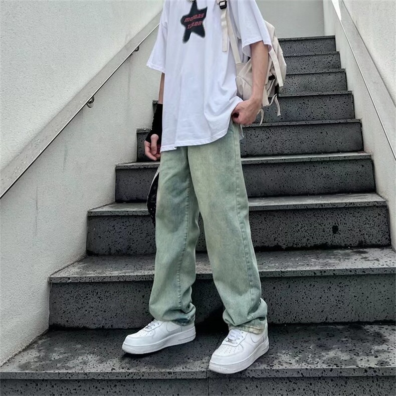 拉链男潮直脚青春流行潮流牛仔裤长裤气质直筒裤NCT001P45,男装牛仔裤,星座1116-2