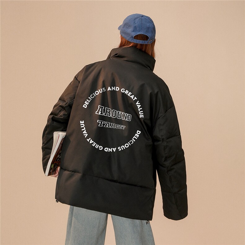 中性风22冬季新款镂空字母印花立领棉服TPMY58P65控99特批无差价,男装棉衣,A247A